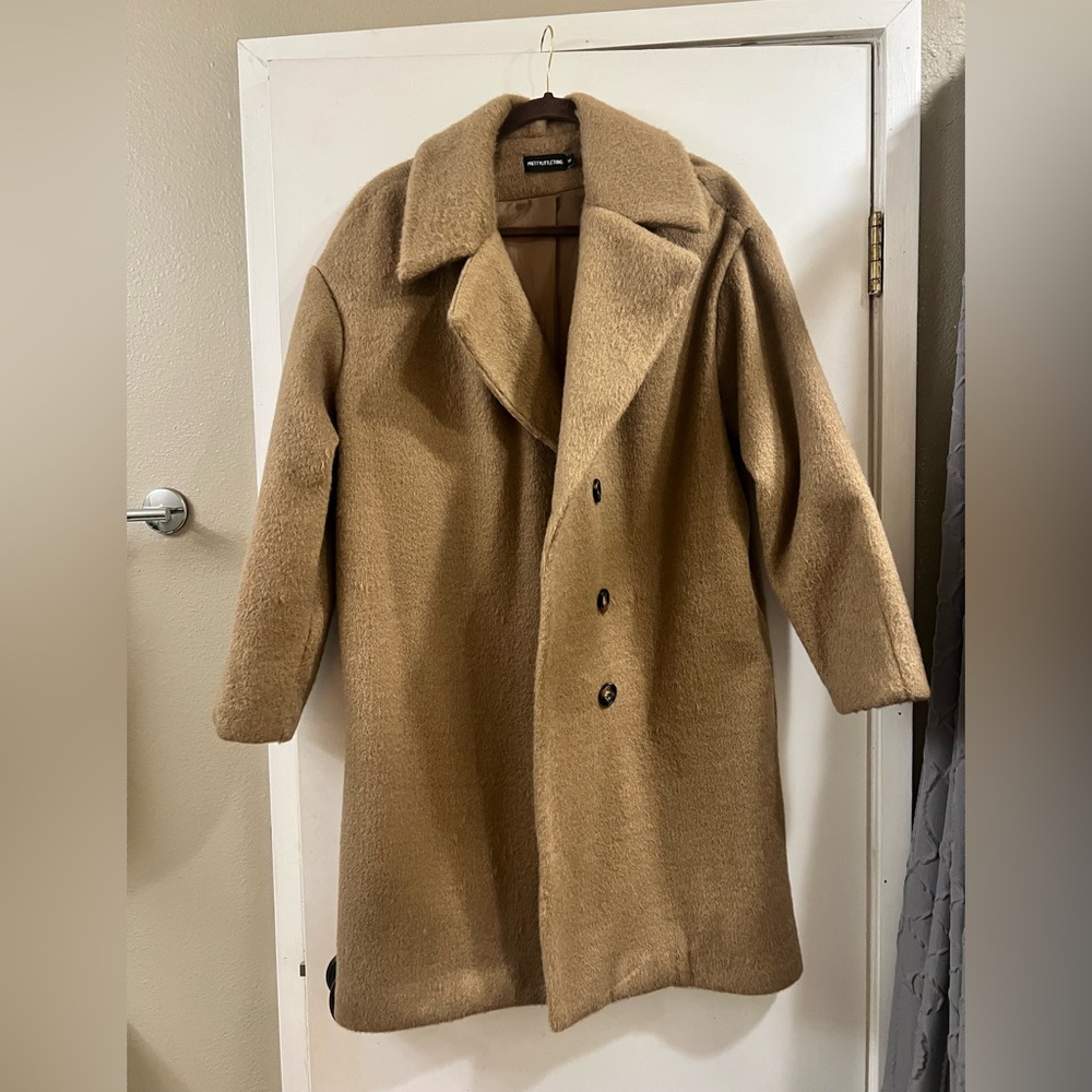 PrettyLittleThing Camel Trench Coat